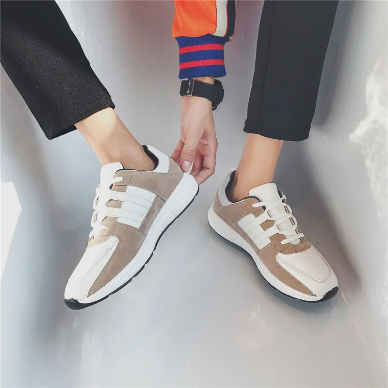 

Outdoor Sports Shoes Men's New Fashion All-Match PU Material Comfortable Soft Rubber Sole Non-Slip Wear-Resistant Sneakers