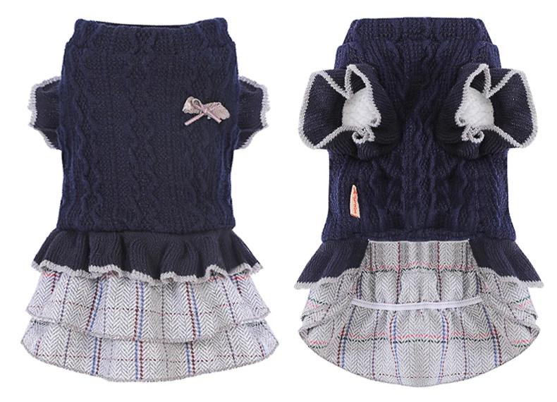 HOOPET собака одежда теплая,vestidos para perritas верхняя одежда для щенков костюм для животного пальто зимняя одежда для собак мягкий свитер Костюмы для маленькие собачки чихуахуа