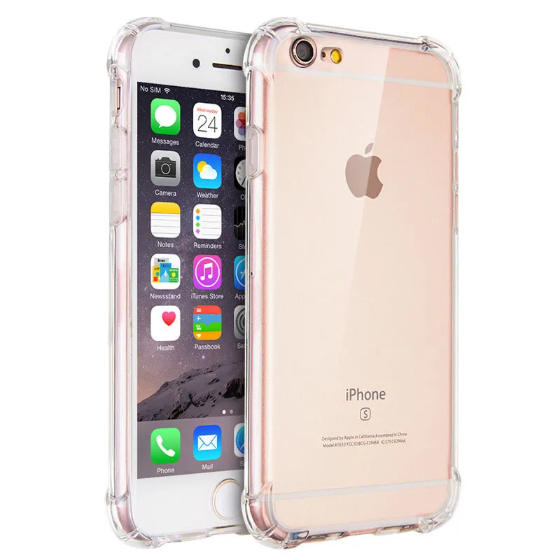 Силиконовый прозрачный чехол из ТПУ для iPhone 5s SE X XR XS MAX 7 8 6s 6 Plus ультра тонкий