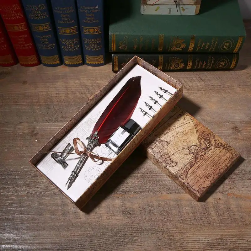 Ручка для каллиграфии в стиле ретро набор чернил письма Подарочная коробка