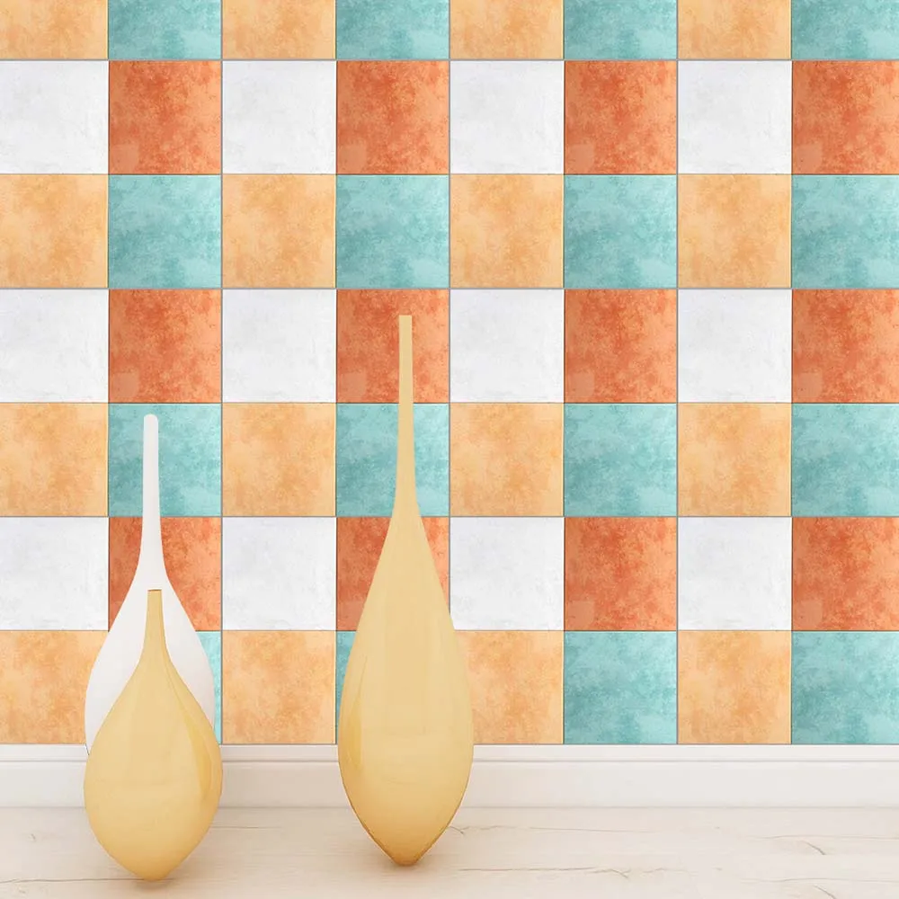 Красочная самоклеящаяся мозаичная наклейка для плитки водостойкая ПВХ