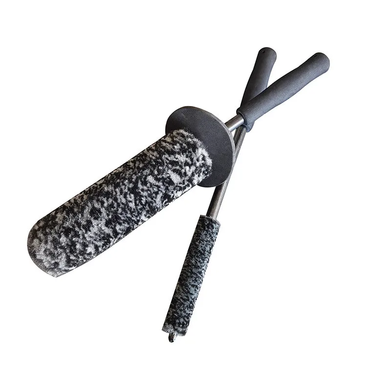 1 шт. Топ микрофибра Премиум колеса щетка рукоятка покрыта нескользким