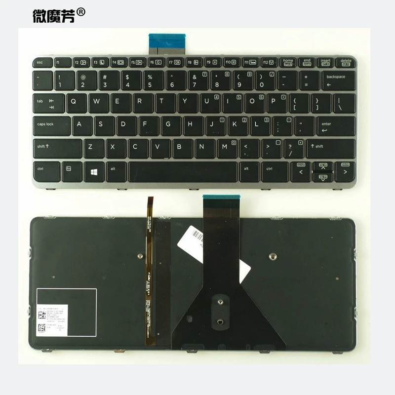 Сменные клавиатуры для ноутбука HP EliteBook FOLIO 1020 G1 1030 английская клавиатура с