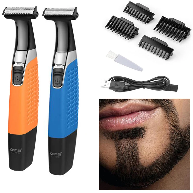 

Kemei Electric Shaver Men USB Rechargeable Beard Trimer Waterproof Razor Professional Trimmer Beard Barber Hair Shaving Machine