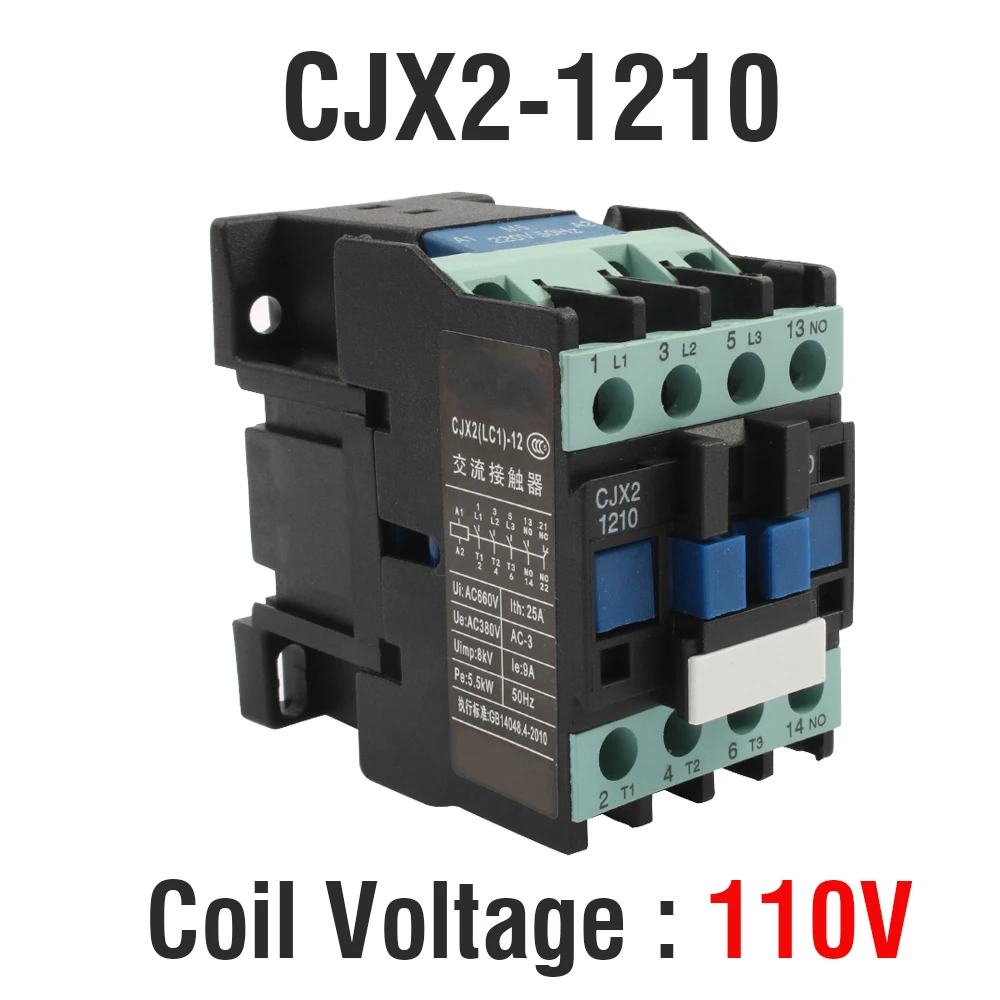 110V Вспомогательное оборудование KOHTAKTOP CJX2 1210 LC1 контактор переменного тока 220 В переменного тока 12A 50 Гц/60 Гц lc1 1210 220 В без использования с Поплавковым выключателем - Цвет: 110V