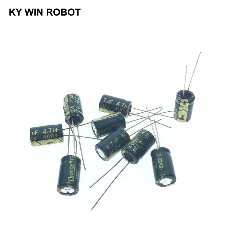 20 шт электролитические конденсаторы 4,7 мкФ 400V 8x12mm 105C радиальные высокочастотные низкое сопротивление электролитический конденсатор