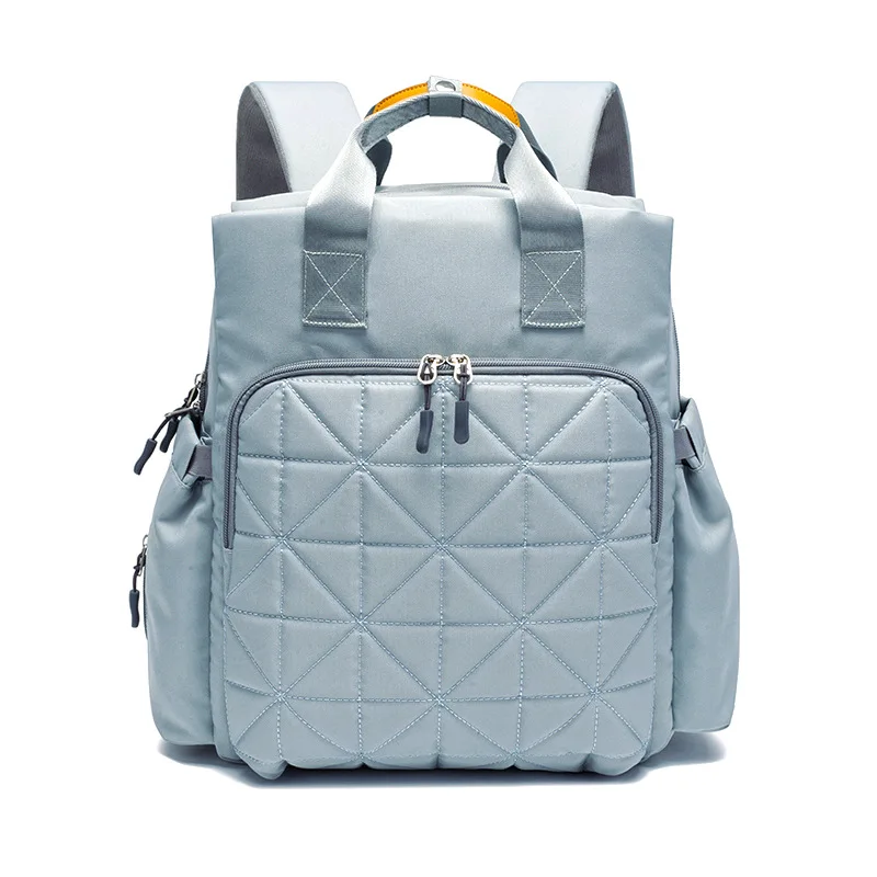 Light Blue Многофункциональная сумка для подгузников для мам и мам, большая вместительность, сумка для детских подгузников для путешествий, сумка для коляски, дизайнерский рюкзак для мам - Цвет: Light Blue