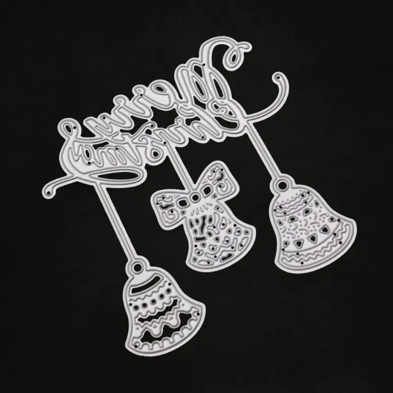 Merry Christmas Bell металлические режущие штампы Трафаретный Скрапбукинг DIY штамп для