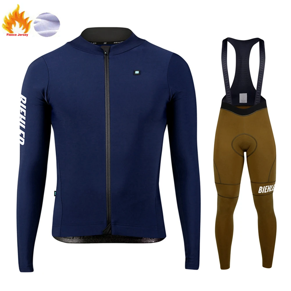 Winter Thermal Fleece 2022 Cycling Jersey Long Set MTB Bicycle Clothing Sportswear Mountain Bike Clothes Shirt Ropa Ciclismo | Спорт и