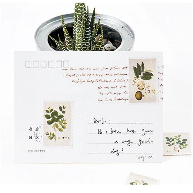 free shipping 56boxes Original Handbook Sticker Plant Atlas Boxed Flakes Scrapbooking DIY Decoration Journal Stickers | Канцтовары для