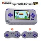 Портативная игровая консоль HD Super SNES, картридж Solt 4,3 дюйма, 2,4 ГГц, беспроводные геймпады, супер развлекательная система