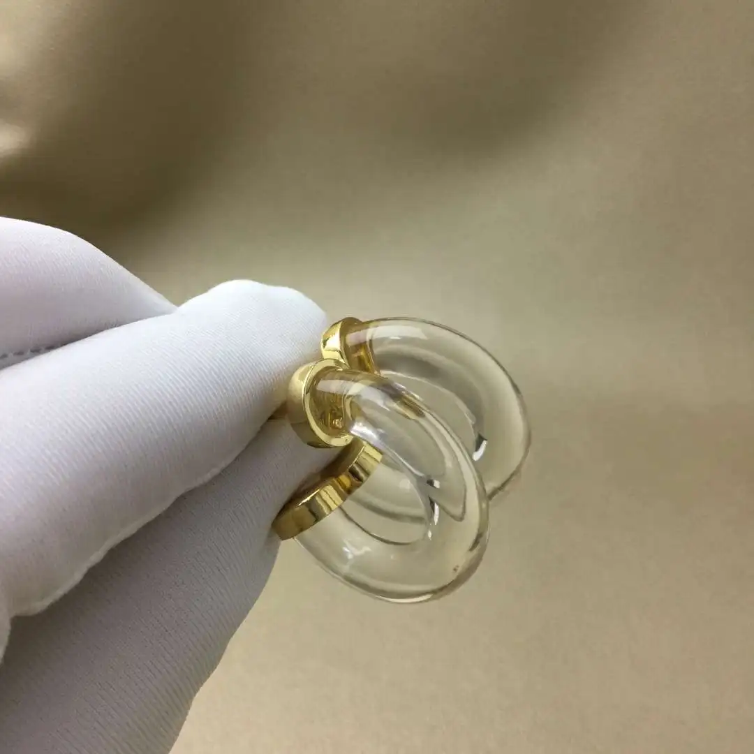 Высококачественные прозрачные круглые серьги в европейском и американском