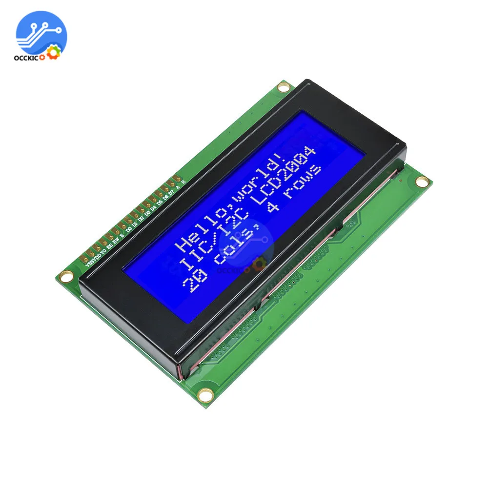 2004 ЖК-дисплей Экран модуль Синий Подсветка 5V HD44780 ЖК-дисплей плата контроллера межсоединений интегральных схем/I2C ЖК-дисплей Экран дисплея монитора для Arduino