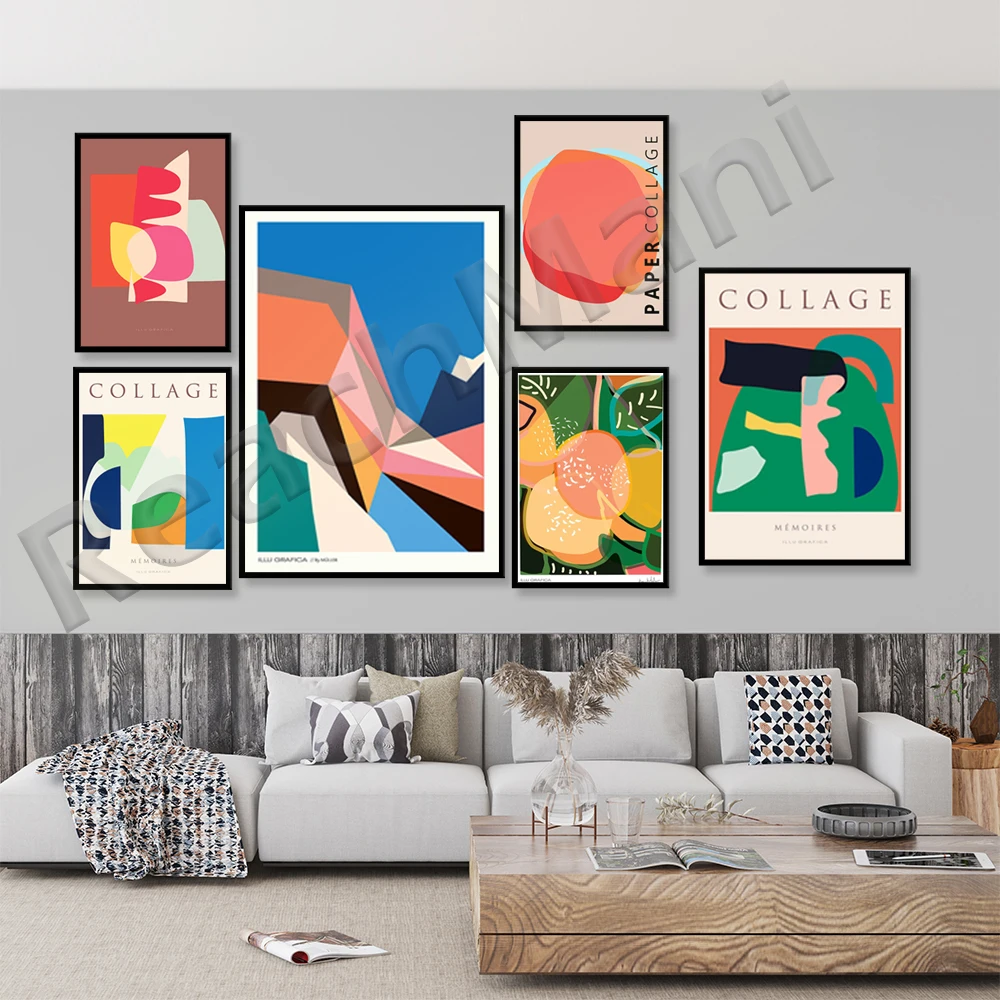 

Bold Organic Shapes Colorful Poster, Modern Graphic Print, Contemporary