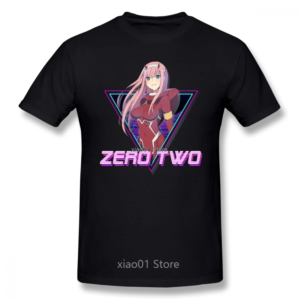 

Darling In The Franxx Zero Two Men T Shirt Popular Couple's Big Size O-neck Cotton Short Sleeve Custom Tshirt Men