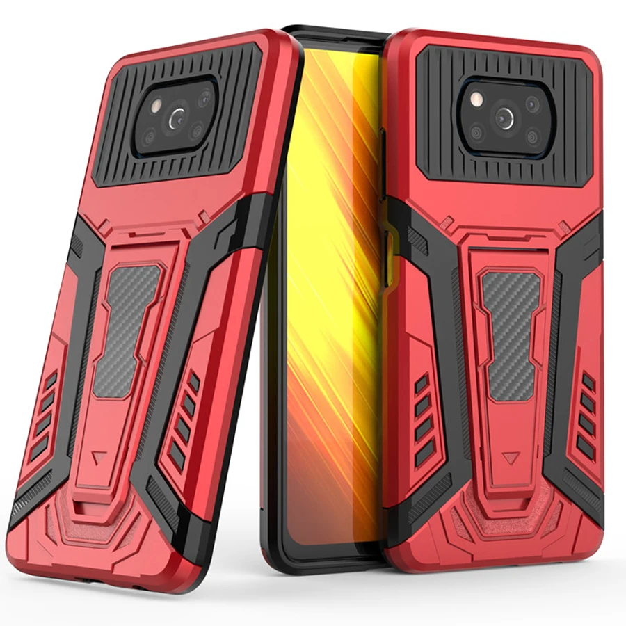 

Mi Poco X3 Pro 2021 Luxury Case For Xiaomi Pocophone X3 3X Pro Shockproof Case Chariot Back Panel Cover Poco X3 Pro Stand Funda