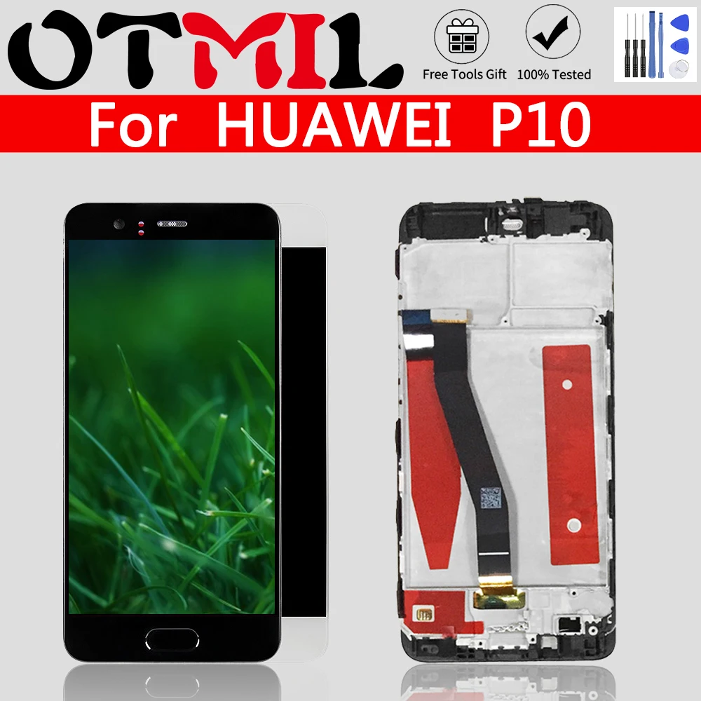 ЖК дисплей AAAA для HUAWEI P10 сенсорный экран 5 1 дюйма дигитайзер в сборе с рамкой