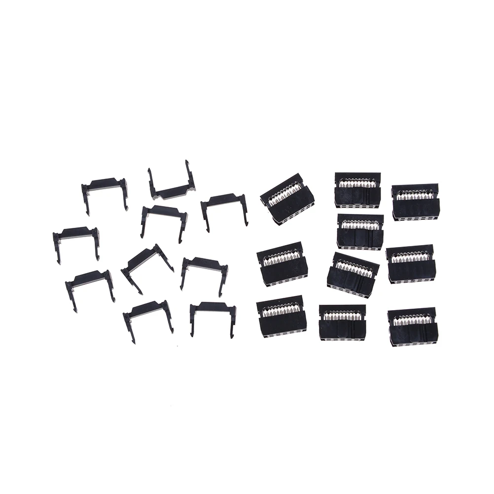 10 шт. FC 10P 2x5Pin Dual Row шаг 2 54 мм гнездо IDC соединитель наружный коллектор контактный