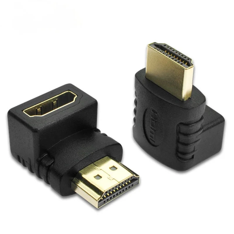 

HDMI-compatible Cable Connector Adapter 270 90 Degree Right Angle HDMI-compatible Male To Female Converter Extender Coupler