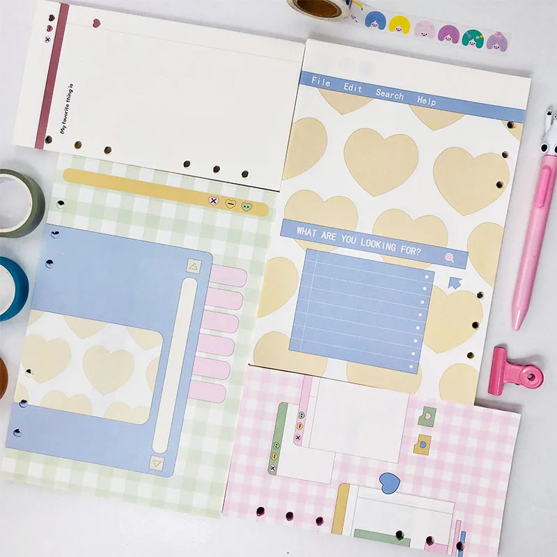 

Color loose leaf for core love hand book inner page notebook a5a6 inner Book hand book core