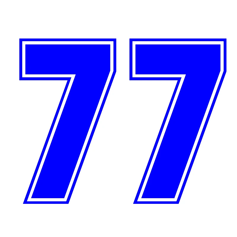 CS-10173# наклейки на авто цифра 77 водонепроницаемые машину наклейка для