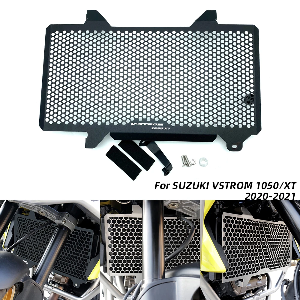

REALZION Motorcycle Radiator Grille Grill Cover Guard Protection Protector For SUZUKI VSTROM V-STROM 1050 1050XT XT 2020 2021