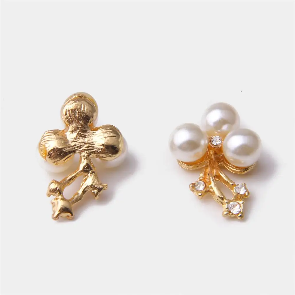 10 шт. жемчужные подвески золотистые из сплава стразы Обжимные бусины соединители