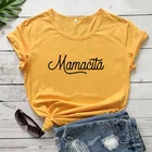 Женская футболка с круглым вырезом Mamacita, хлопковая Повседневная футболка с короткими рукавами и забавными буквами в стиле Харадзюку, большие размеры
