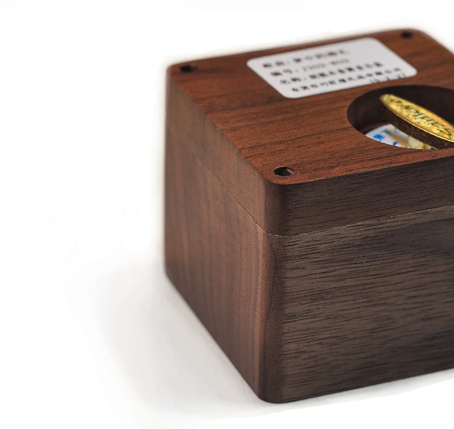 Винтажная деревянная заводная Музыкальная шкатулка из кленового ореха для