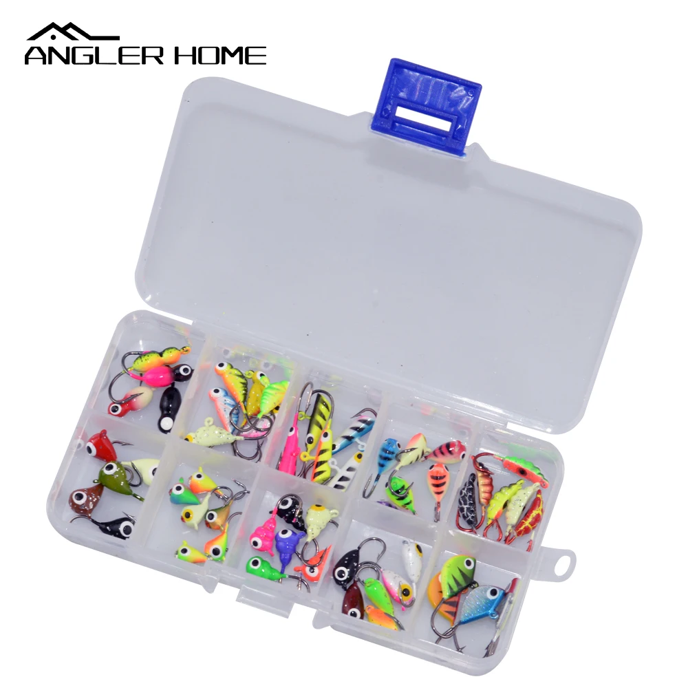 

Angler Home Winter Ice Fishing Lures Set Fishing Jigs Hard Fishing Lures Ice Fishing Kit Crappie Panfish Perch Pike Jigs