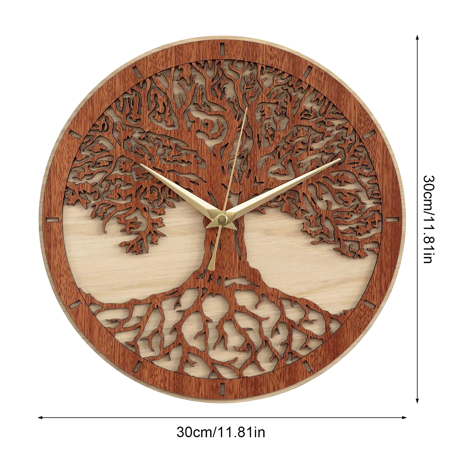 

Tree Of Life Wall Clock Wall Art Decor Non Ticking Wooden Clock Living Room Hanging Table Quartz Clock Hotel Wall Decoration