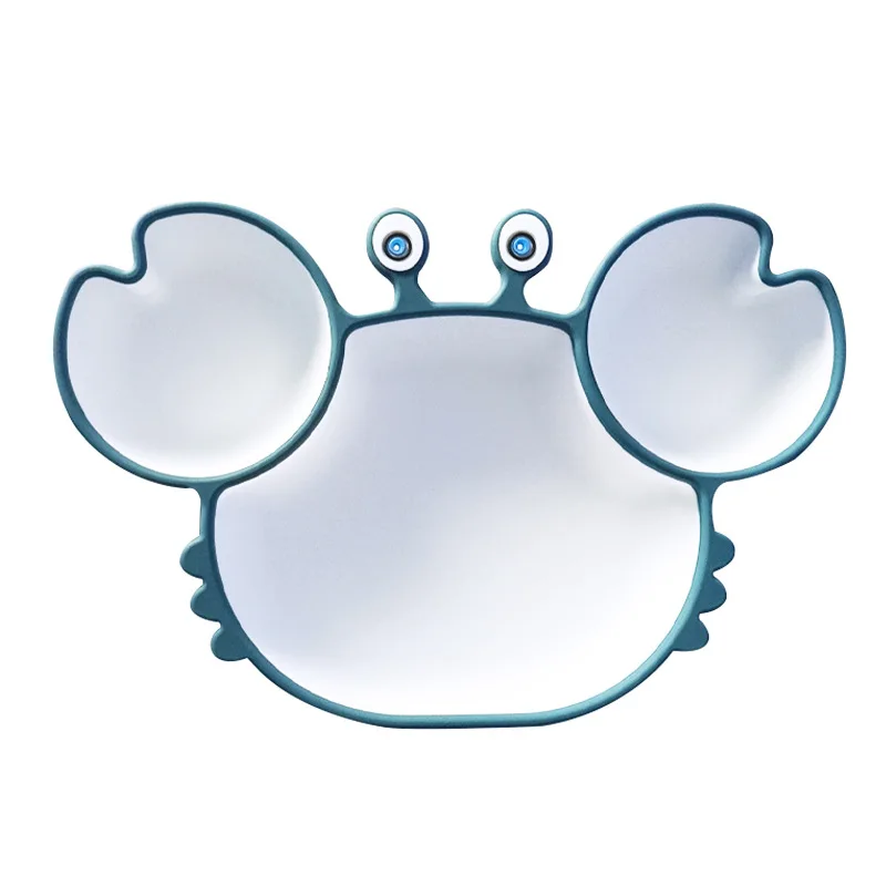 Silicone Baby Dishes for Children's Tableware Plate Non-slip Feeding Bowl |