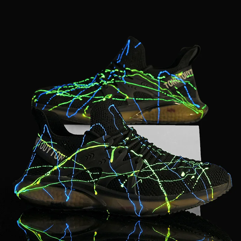 

New Trend Men Casual Shoes Fashion Sneakers Mens Outdoor Comfortable Luminous Breathable Man Trainers Tenis Hombre Free Shipping