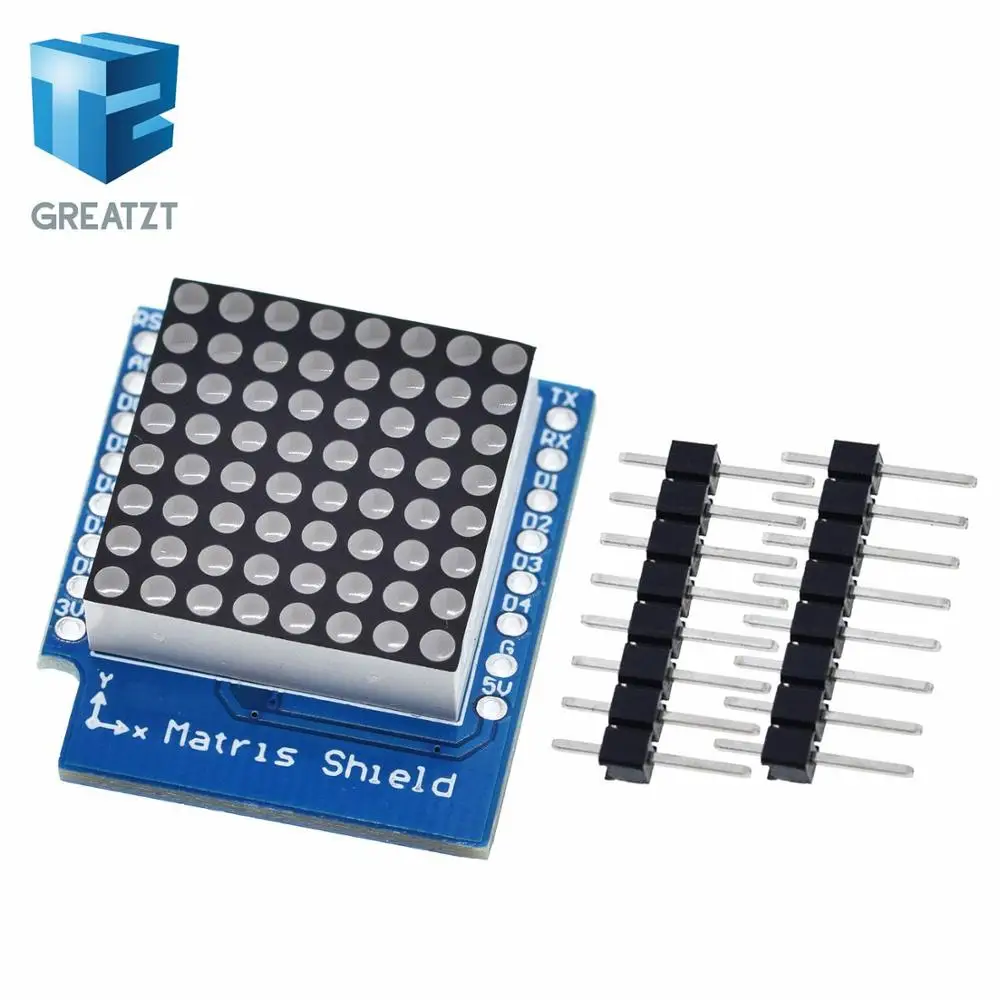 Светодиодный экран GREATZT Matrix V1.0.0 для WEMOS D1 цифровой мини-модуль управления выходом