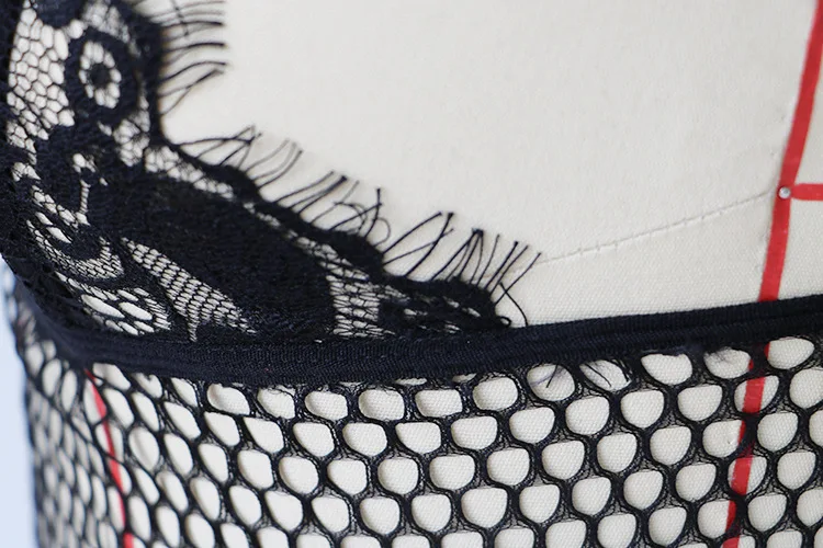 Кружевной перспективный сетчатый маленький жилет сексуальные трусики и