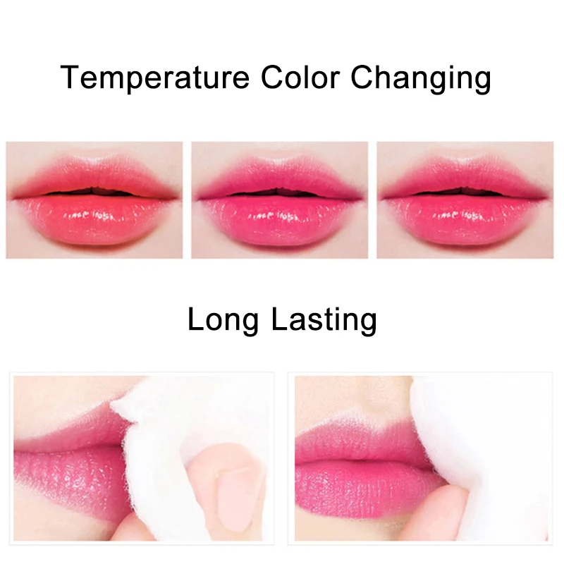 Губная помада с алоэ вера увлажняющий термостойкий меняющий цвет бальзам для губ