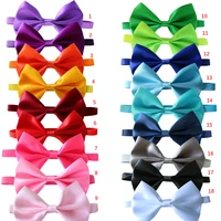 50100pcs pet cat dog bow ties solid ribbon pet dog bowtie neckties samll middle dog holiday grooming accessories 20 colours