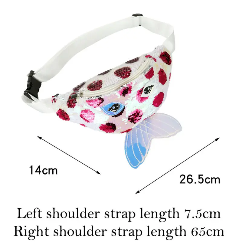 Детская поясная сумка с блестками для маленьких девочек через плечо детская