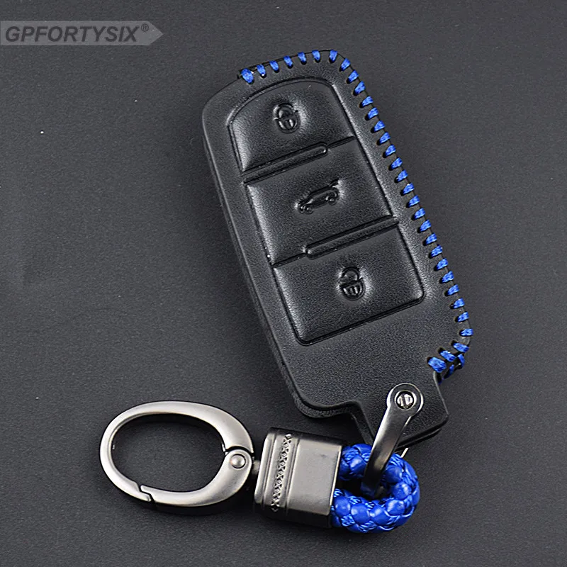 Кожаный чехол для автомобильного ключа ключей Volkswagen VW Polo Golf Passat Touareg тигуан Жук Bora