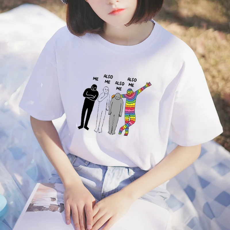 

PUDO-JF Me Also Me Also Me Funny Quotes Printed T Shirt Man Women Short Sleeve Cotton O-Neck Fashion Summer Outfits