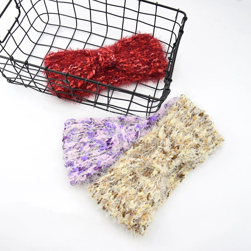 

Faux Velvet Plush Headbands Women Hairbands Cross-knotted Knitting Autumn Winter Simple Warm Female Hair Accessories Headwear