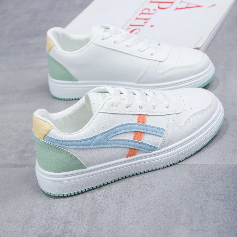 

Women Sneakers 2021 Spring Casual Sports Shoes Flat Heel Walking Shoes Women PU Leather Shoes Student Shoes