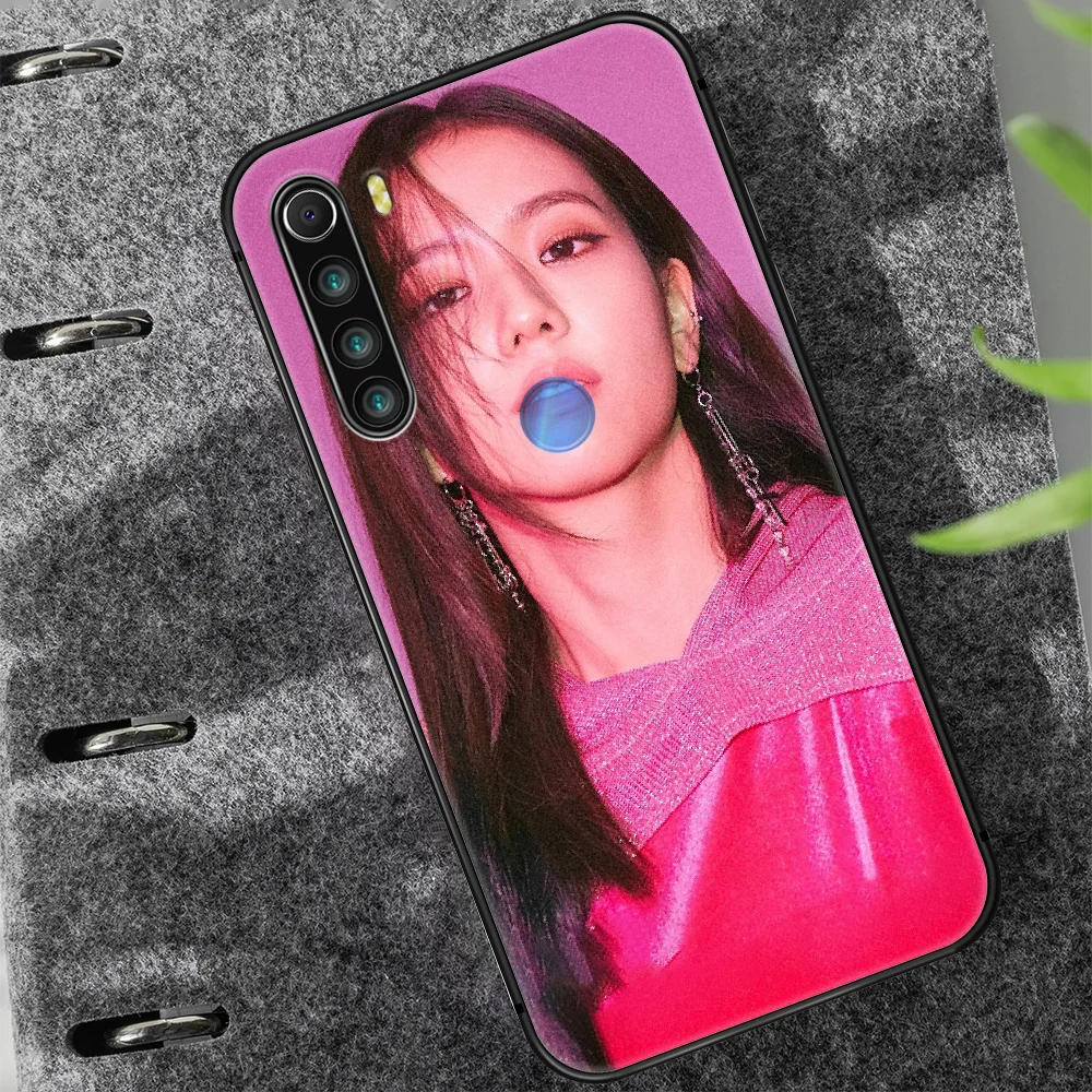 

JISOO KPOP Phone Case Cover Hull For XIAOMI Redmi 7 7a 8 8a 9 10X NOTE 6 7 7s 8 8t 9 9s Pro Max black Prime 3D Cover Tpu Funda