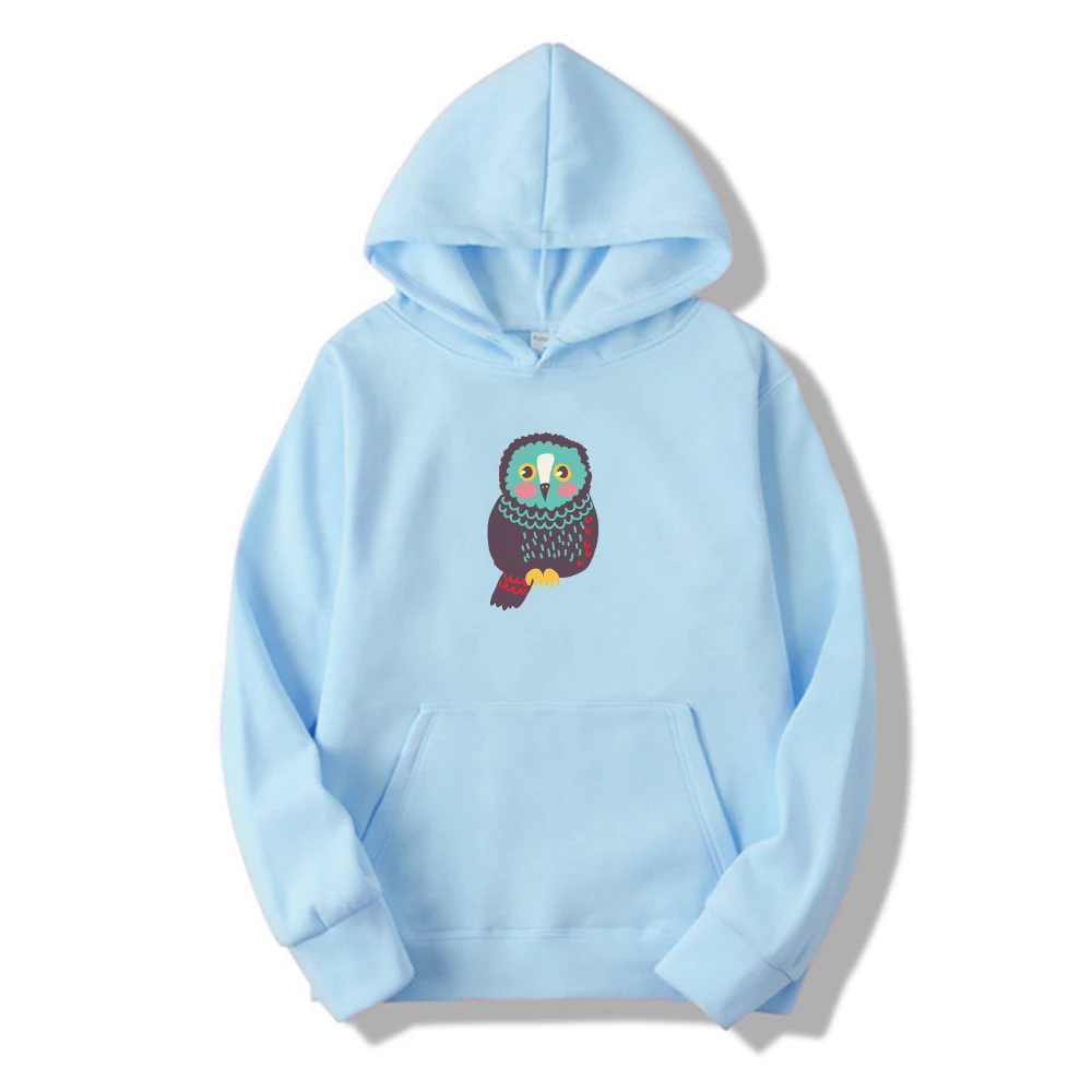 

Harajuku Hoodie Owl Print 2020 Winter Clothes Women Kawaii Clothing Aesthetic Plus Size Hoodies Warm Cute Casual Korean Top