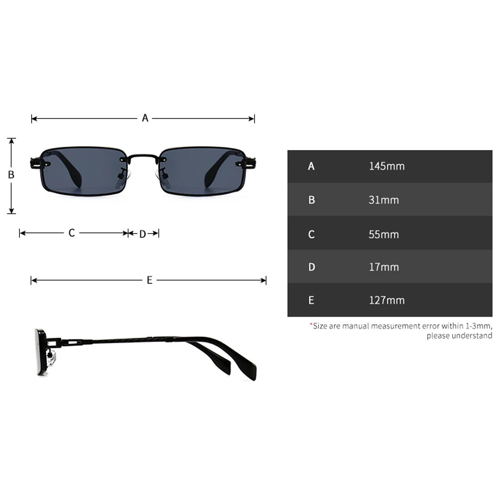 

Peekaboo small rectangular sunglasses for men uv400 full metal male retro sun glasses for women 2022 blue brown dropshipping