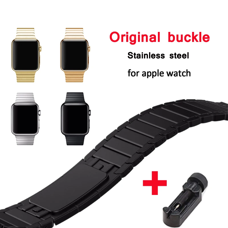 Ремешок для часов apple watch 42 мм 38 ремешок 4 iwatch 44 40 3 2 1 из нержавеющей стали