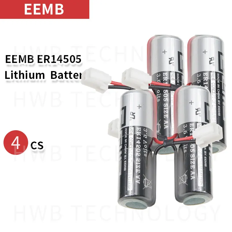4 шт./лот Новинка EEMB ER14505 AA 3 6 V 2400mAh литиевые батареи с вилкой Бесплатная