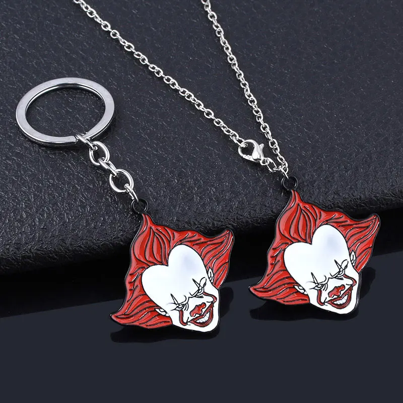 Ужас фильм ожерелье Джокера рисунок значок для женщин и мужчин колье чокер