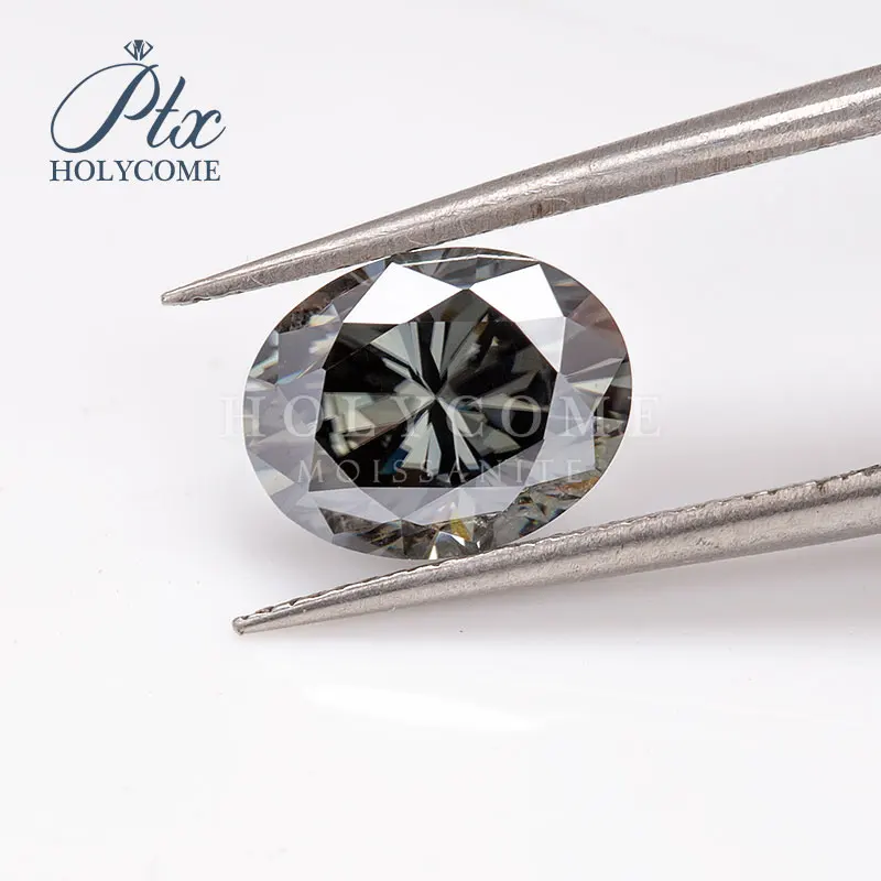 Оптовая продажа грубые свободные Муассанит цена за карат серый 9 5*8 5 мм Овальный