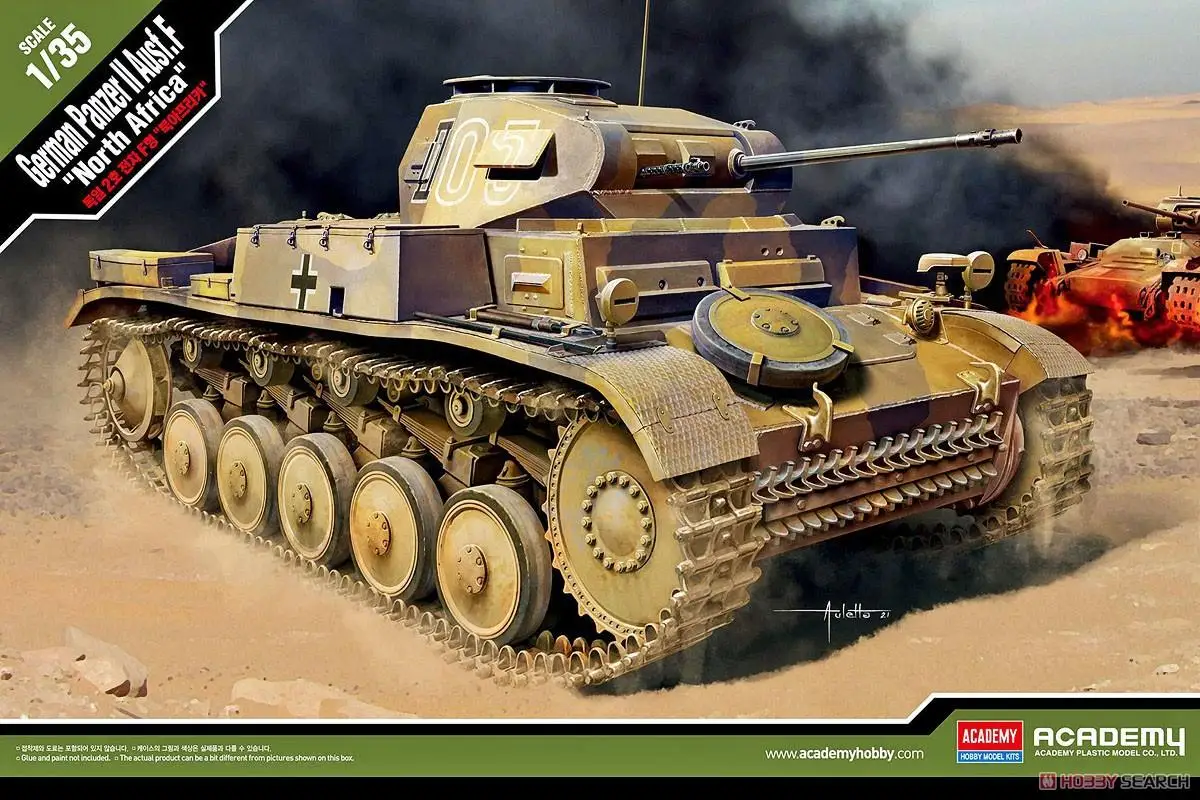 Академия AC13535 1/35 Шкала немецкая Panzer II Ausf.F Северная Африка |